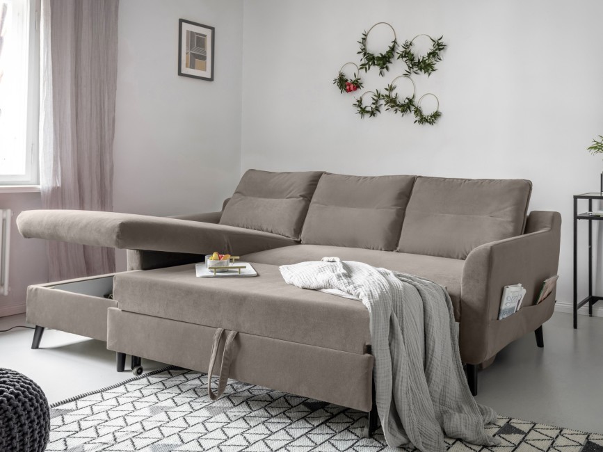 STYLISH STAN Narożnik Rozkładany Tkanina Łatwoczyszcząca