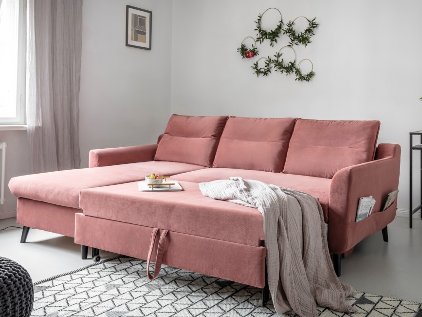 STYLISH STAN Narożnik Rozkładany Tkanina Łatwoczyszcząca