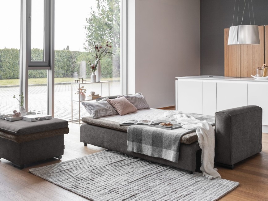 GROOVY MIU Sofa Rozkładana Tkanina Łatwoczysząca