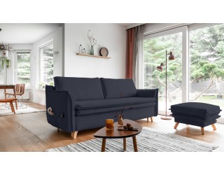 CHARMING CHARLIE SLIM Sofa Rozkładana Tkanina AU25 - Od Ręki