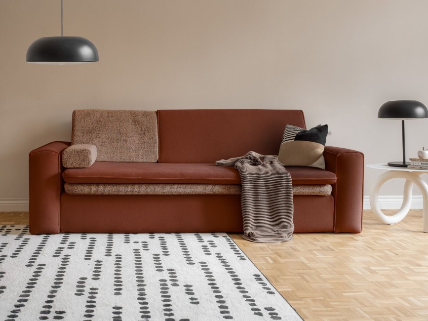 WILSON Sofa Rozkładana Tkanina Łatwoczyszcząca