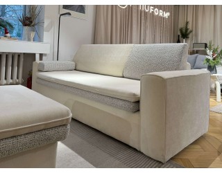 WILSON Sofa Rozkładana + Puf Z Pojemnikiem Tkanina Premium DI01/CO80 - OUTLET