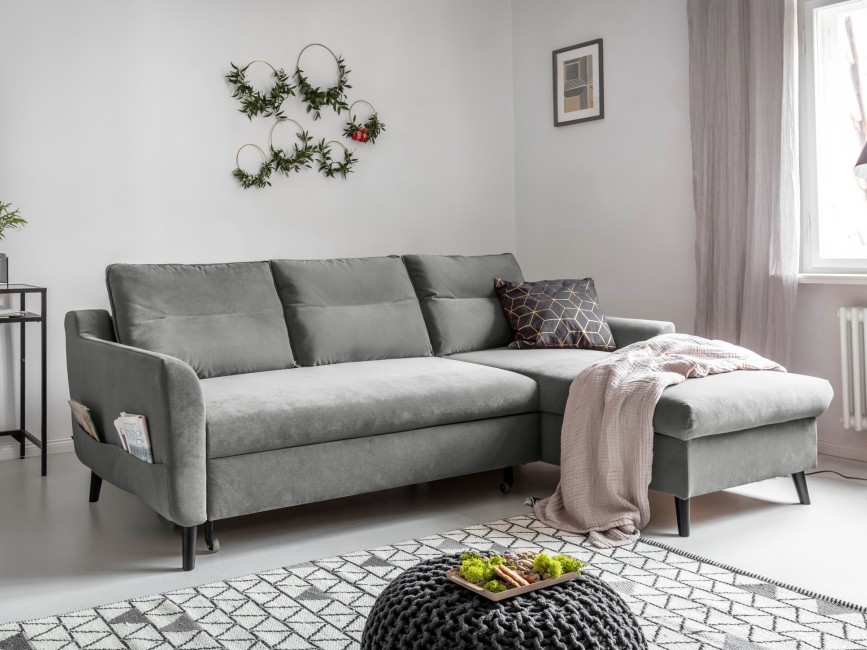 STYLISH STAN Narożnik Rozkładany Tkanina Łatwoczyszcząca MO244- Od Ręki