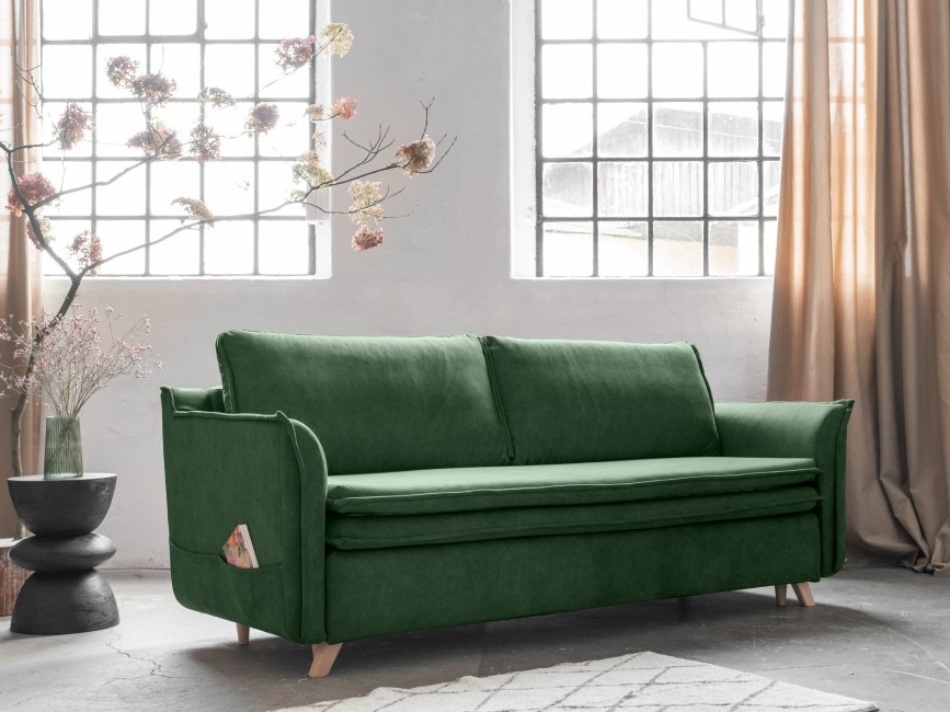 CHARMING CHARLIE SLIM Sofa Rozkładana Tkanina Łatwoczyszcząca - Od Ręki