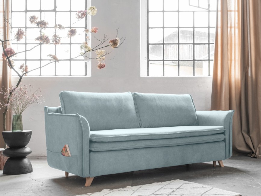 CHARMING CHARLIE SLIM Sofa Rozkładana Tkanina Łatwoczyszcząca - Od Ręki