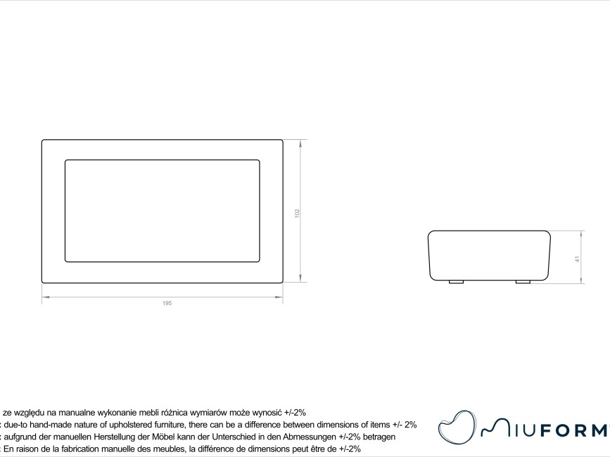 MIU MAGIC System Modułowy Sofa + 4 Oparcia Krótkie